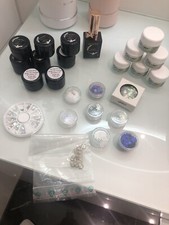 Uv Gelnägel Set 15tlg.&10Nailart (Stasssteine,Flakes etc.) mitdabei
