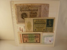 3 X Alte Geldscheine, 1922