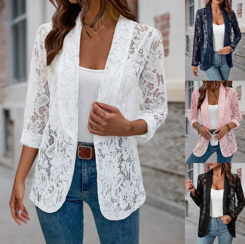 Damen spitze blazer jacke - spitze,