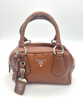 Prada Bauletto Vitello Daino, braune Handtasche