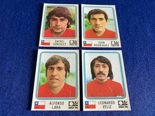4 Panini München 74 WM Fußball Album Sticker Chile Recovered 2nds