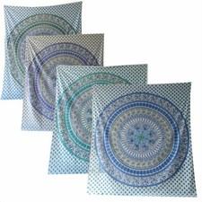  Elefanten Pfau Mandala Tagesdecke - Wandbehang - Dekotuch - div Farben 