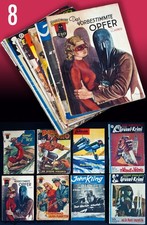 6 ALTE KRIMI GRUSEL ROMANHEFTE DER KAPUZENMANN JOHN KLING LANDSER PIRATA NEGRO