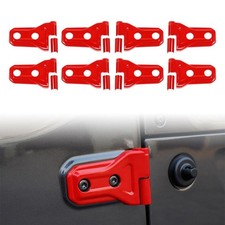8X Rot Türscharnierabdeckungen für 2018 Jeep Wrangler JL 4-tür Zubehör 2018-2020