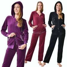 Damen Frauen Samtanzug, bequeme Hauskleidung, Damen-Sportanzug, lässiger Anzug