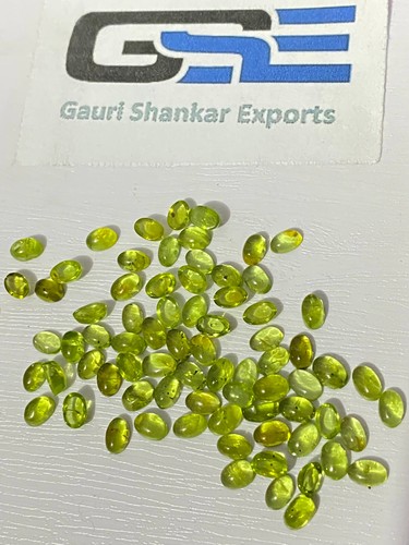 Peridot oval cabochons - oval,