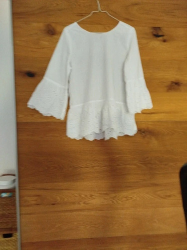 Baumwollbluse mit richelieu - mit,