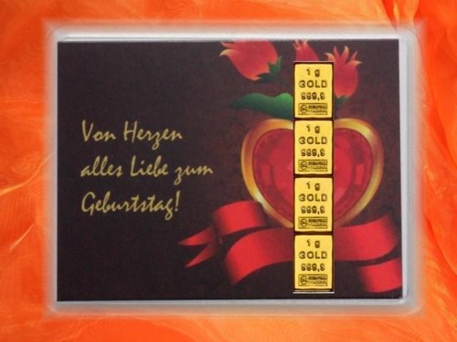 Geburtstag mit herz gold - geburtstag,