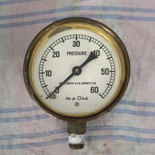 Vintage Messing Manometer - 4"
