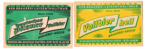 Ddr bieretiketten luisenthal - 2,