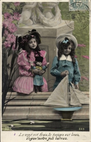 Junge und mädchen puppe - und, mädchen,