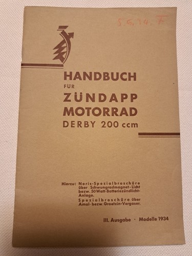 Zündapp 200 derby 1934 - 9.9,