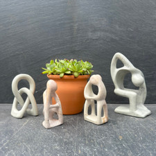 Set 4 Speckstein Skulpturen