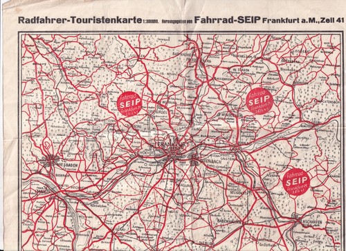 Radfahrer touristenkarte um - radfahrer,