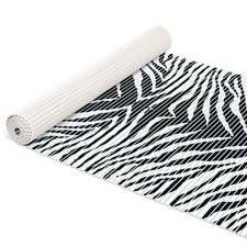 Badematte Badvorleger Badteppich Zebra Muster Schwarz Weiß 65cm Antirutsch