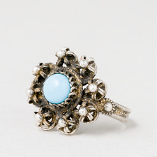 Ring Blauer Stein Silber 4,09