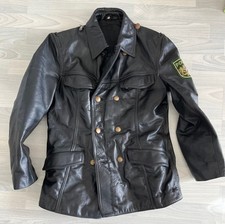 Original  LEDERJACKE   Polizei Bayern  -  Größe  48  -  Fa. Erlmeier  -  schwarz