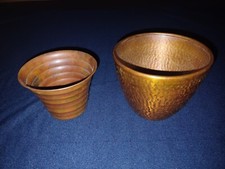 2 alte Kupfer Becher Gläser