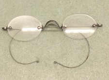 Brille, Nickelbrille, Bohrbrille, Intelligenzbrille, uralt, ca. 1890/1900