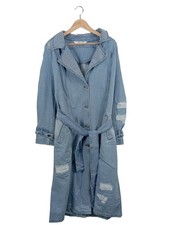 ANGEL bodenlanger Mantel Damen Mantel Gr. DE 48 blau Casual-Look