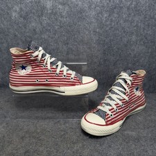 Converse All Star Turnschuhe Unisex UK 5,5 rot weiß blau amerikanische Flagge USA Mid