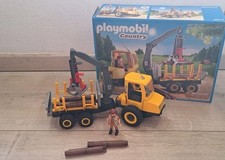 PLAYMOBIL 6813 Holztransporter mit Kran LKW Laster Baustelle Bauarbeiter SELTEN 