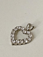 Herzanhänger 9 kt Weißgold -