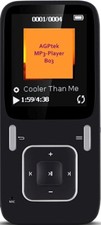 AGPtek B03 8GB Sport Mp3-Player mit FM Radio - Schwarz - mit Zubehörpaket & OVP
