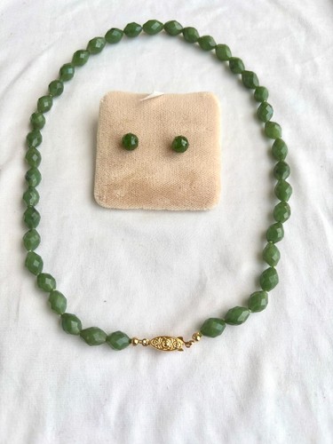 Natural green nephrite - natural, jade