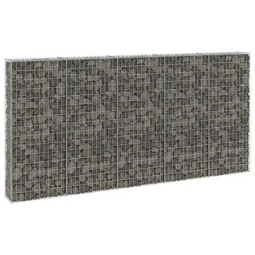 Gabionenwand mit abdeckung - mit,