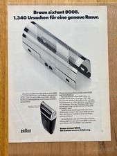 Braun sixtant 8008 Rasierapparat Original 1974 Vintage Advert Werbung Reklame