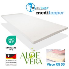 Viscoelastische Matratzen 70x200x3cm Visco Auflage Gelschaum Bezug AloeVera H2