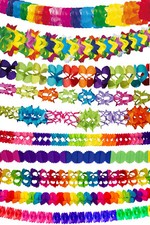 Girlande 6 Meter bunt Party