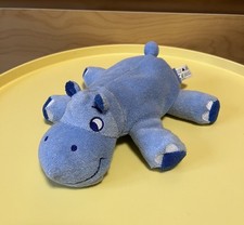 TCM Tchibo Nils Nilpferd Badetier blau / dunkelblau Stofftier Frottee Hippo