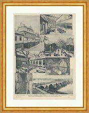 Apfelwein-Kneipen Sachsenhausen-Frankfurt Deutsches Reich Stadt ED 0144 Gerahmt