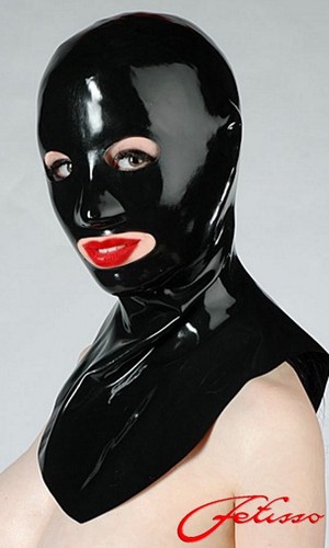 Fetisso latex maske kragen - maske,