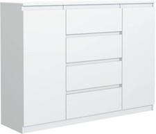 Kommode Weiss Matt mit 4