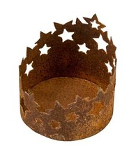 Rost Windlicht Sterne 10 cm Edelrost Leuchter Metall Laterne Gartendeko Garten