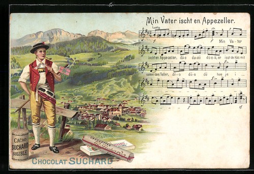 Lithographie chocolat suchard - lithographie,