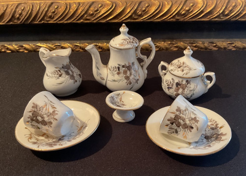 Antikes puppen service kaffe - service,