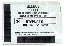 Ticket EC IFK Göteborg - Bayern München 15.03.1995
