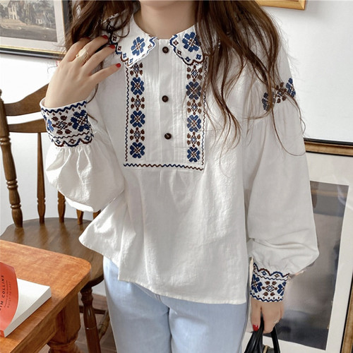 Damen bluse spitze blumen - bluse,