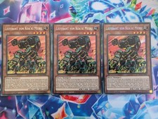 Yugioh Playset 3x Lieferant von Koa'ki Meiru Koaki BLCR-DE080 Secret Rare Deutsc