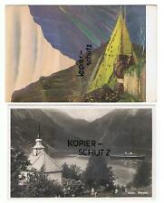 AK  Norwegen ,  2 alte Karten