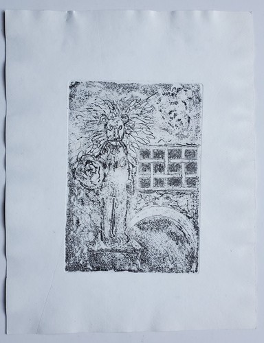 Grafik print radierung stadt - print,