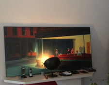 Edward Hopper, - Nighthawk, ca 1942, Aludibond , Wanddekor groß , Neupreis 295 €