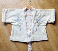 Chinesische Hanfu Jacke Weste Stickerei weiß Baumwolle 