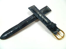 14 mm BLAU UHRENARMBAND ARMBAND ALLIGATOR PRÄGUNG UHRENBAND LEDER 1429