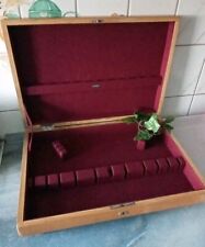 Besteckkoffer/Truhe Teakholz für 60 Teile plus Vorleger BSF