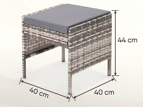 Polyrattan gartenhocker - polyrattan,